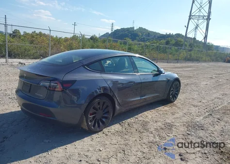 2022 Tesla Model 3 Performance Dual Motor All-Wheel Drive from USA, damaged, VIN 5YJ3E1EC5NF248423